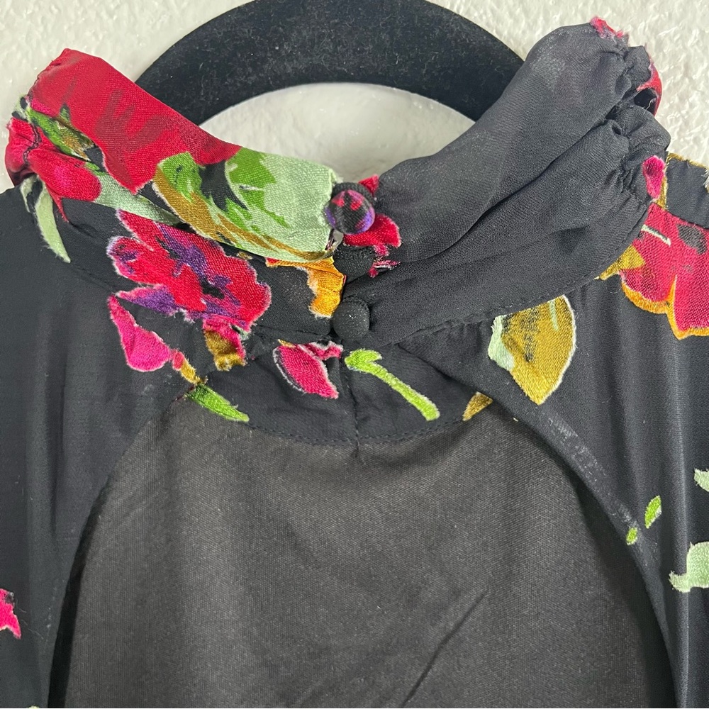 NWT Lulus Graceful Arrival Black Floral Burnout Backless Maxi Dress XL - Picture 10 of 12